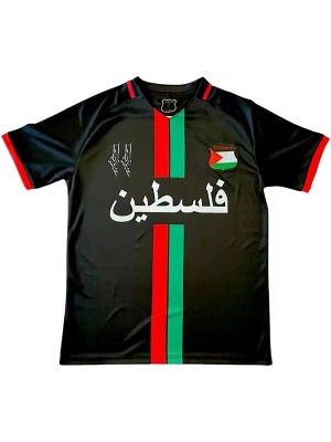 Palestine maglia da trasferta divisa da calcio nera seconda maglia sportiva da calcio da uomo 2024-2025